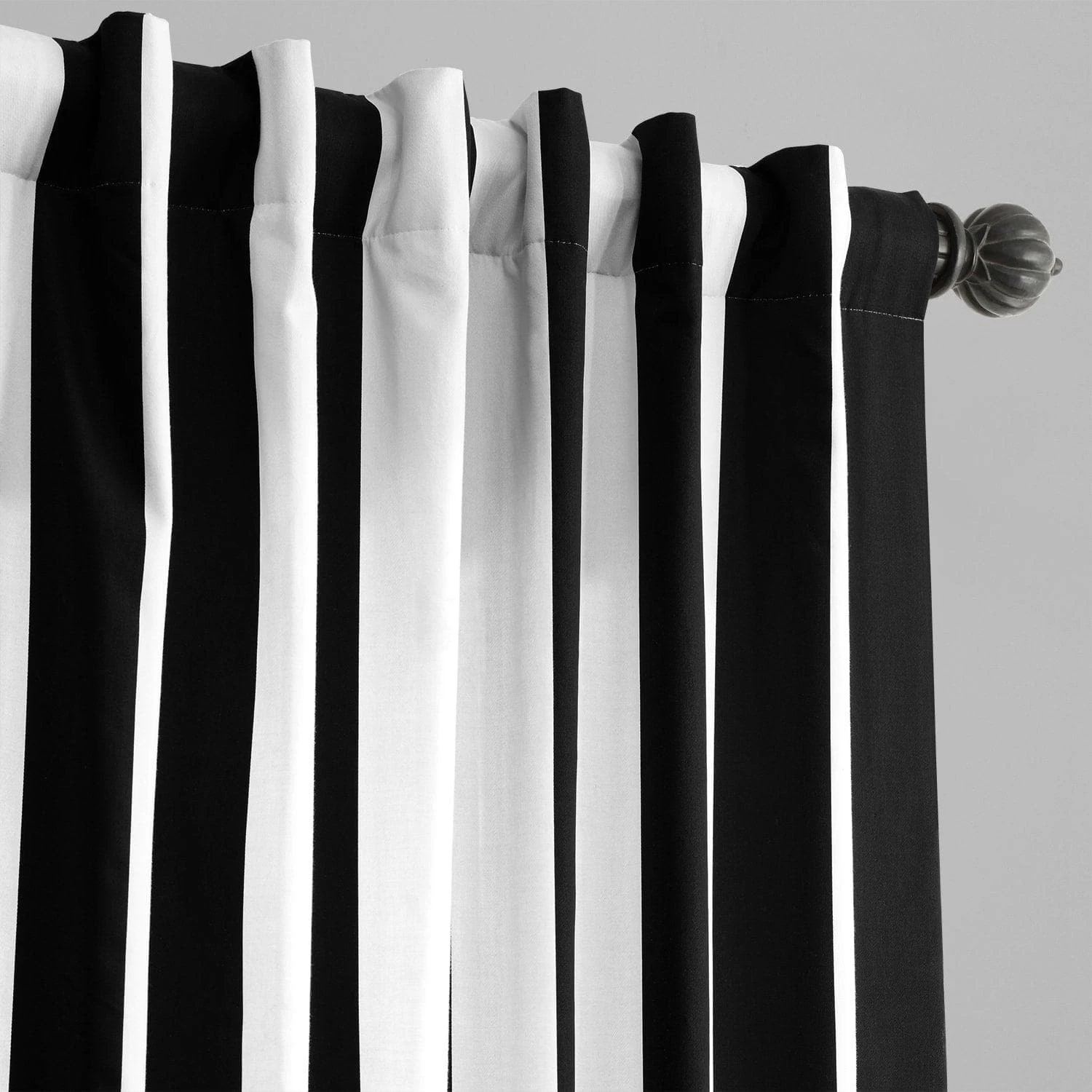 Cabana Black Printed Cotton Curtain 5 Cabana Black Printed Cotton Curtain - Image 3