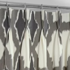 Sorong Beige French Pleat Printed Cotton Curtain -Chic Curtains Shop PRTW D22 FP 98503 2