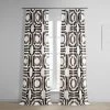 Mecca Brown French Pleat Printed Cotton Curtain -Chic Curtains Shop PRTW D23 FP 98505