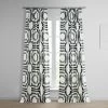 Mecca Steel French Pleat Printed Cotton Curtain -Chic Curtains Shop PRTW D23A FP 98506