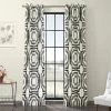 Mecca Steel Grommet Printed Cotton Curtain -Chic Curtains Shop PRTW D23A GR 53709