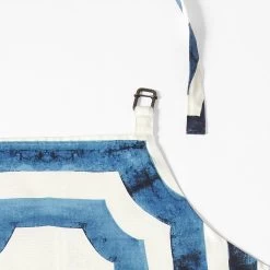 Mecca Blue Printed Cotton Apron -Chic Curtains Shop PRTW D23B AP 86378 5