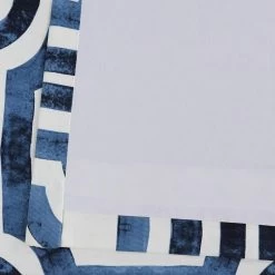 Mecca Blue Grommet Printed Cotton Curtain 10 Mecca Blue Grommet Printed Cotton Curtain -Chic Curtains Shop PRTW D23B GR 53710 4