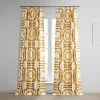 Mecca Gold French Pleat Printed Cotton Curtain -Chic Curtains Shop PRTW D23C FP 98508