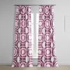 Mecca Pink French Pleat Printed Cotton Curtain -Chic Curtains Shop PRTW D23D FP 98509