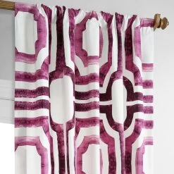 Mecca Pink Printed Cotton Curtain -Chic Curtains Shop PRTW D23D 94699 2