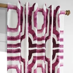Mecca Pink Printed Cotton Curtain -Chic Curtains Shop PRTW D23D 94699 3
