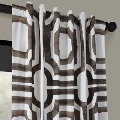 Mecca Brown Printed Cotton Curtain -Chic Curtains Shop PRTW D23 15249 4