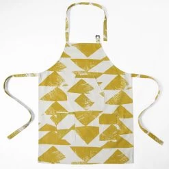 Triad Gold Printed Cotton Apron -Chic Curtains Shop PRTW D35 AP 86381 3