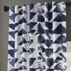 Triad Indigo Printed Cotton Curtain -Chic Curtains Shop PRTW D35C 40330 4 e83ae94c 720d 42a5 901a 890dd36ddbf3