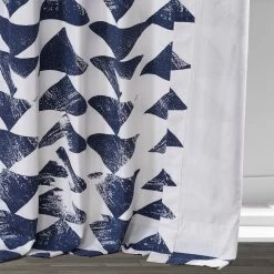 Triad Indigo Printed Cotton Curtain -Chic Curtains Shop PRTW D35C 40330 5 76788089 96b5 4dd6 a315 3d5f08989d2d