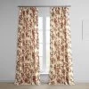 Indonesian Rust French Pleat Printed Cotton Curtain -Chic Curtains Shop PRTW D40A FP 98528