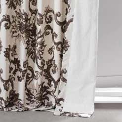 Indonesian Brown Printed Cotton Curtain -Chic Curtains Shop PRTW D40B 66661 5