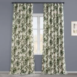 Indonesian Green Printed Cotton Curtain