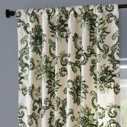 Indonesian Green Printed Cotton Curtain -Chic Curtains Shop PRTW D40C 66662 3