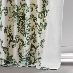 Indonesian Green Printed Cotton Curtain -Chic Curtains Shop PRTW D40C 66662 5