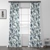 Indonesian Blue Printed Cotton Curtain -Chic Curtains Shop PRTW D40 30500 1