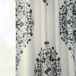 Kerala Cocoa French Pleat Printed Cotton Curtain 12 Kerala Cocoa French Pleat Printed Cotton Curtain -Chic Curtains Shop PRTW D41B FP 98533 3