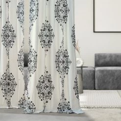 Kerala Cocoa French Pleat Printed Cotton Curtain 13 Kerala Cocoa French Pleat Printed Cotton Curtain -Chic Curtains Shop PRTW D41B FP 98533 5