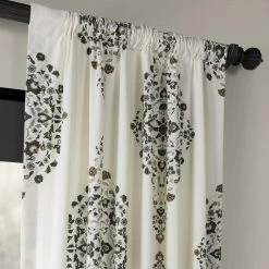 Kerala Cocoa Printed Cotton Curtain 11 Kerala Cocoa Printed Cotton Curtain -Chic Curtains Shop PRTW D41B 40331 3