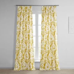 Lacuna Sun French Pleat Printed Cotton Curtain