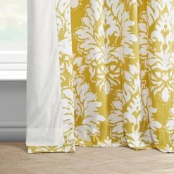 Lacuna Sun French Pleat Printed Cotton Curtain -Chic Curtains Shop PRTW D46A FP 98534 4