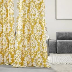 Lacuna Sun French Pleat Printed Cotton Curtain -Chic Curtains Shop PRTW D46A FP 98534 5