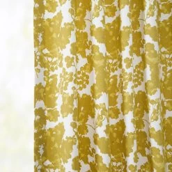 Fleur Gold French Pleat Printed Cotton Curtain 12 Fleur Gold French Pleat Printed Cotton Curtain -Chic Curtains Shop PRTW D48B FP 98536 3