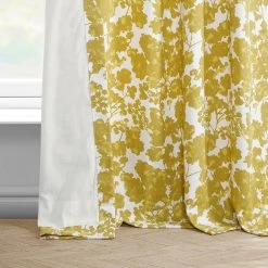 Fleur Gold French Pleat Printed Cotton Curtain 11 Fleur Gold French Pleat Printed Cotton Curtain -Chic Curtains Shop PRTW D48B FP 98536 4