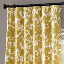 Fleur Gold Printed Cotton Curtain 9 Fleur Gold Printed Cotton Curtain -Chic Curtains Shop PRTW D48B 54753 2