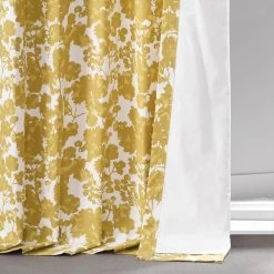 Fleur Gold Printed Cotton Curtain 12 Fleur Gold Printed Cotton Curtain -Chic Curtains Shop PRTW D48B 54753 5