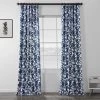 Fleur Blue Printed Cotton Curtain -Chic Curtains Shop PRTW D48 37520 1