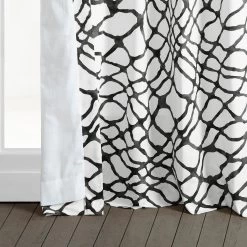 Ellis Black Printed Cotton Curtain 12 Ellis Black Printed Cotton Curtain -Chic Curtains Shop PRTW D50B 94700 4