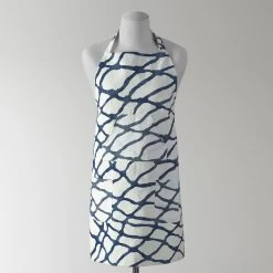 Ellis Blue Printed Cotton Apron