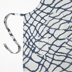 Ellis Blue Printed Cotton Apron -Chic Curtains Shop PRTW D50C AP 86891 4