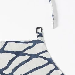 Ellis Blue Printed Cotton Apron -Chic Curtains Shop PRTW D50C AP 86891 5