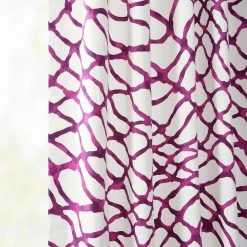 Ellis Pink French Pleat Printed Cotton Curtain -Chic Curtains Shop PRTW D50D FP 98539 3