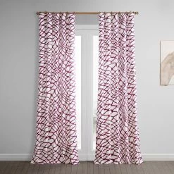 Ellis Pink Printed Cotton Curtain