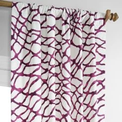 Ellis Pink Printed Cotton Curtain -Chic Curtains Shop PRTW D50D 94701 2
