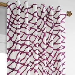 Ellis Pink Printed Cotton Curtain -Chic Curtains Shop PRTW D50D 94701 3