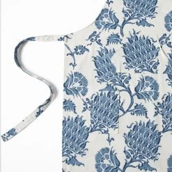 Duchess Blue Printed Cotton Apron -Chic Curtains Shop PRTW D51A AP 86892 4