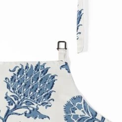 Duchess Blue Printed Cotton Apron -Chic Curtains Shop PRTW D51A AP 86892 5