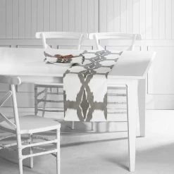 Sorong Beige Printed Cotton Table Runner & Placemats 8 Sorong Beige Printed Cotton Table Runner & Placemats -Chic Curtains Shop PRTW PMR22 ST 80418 2