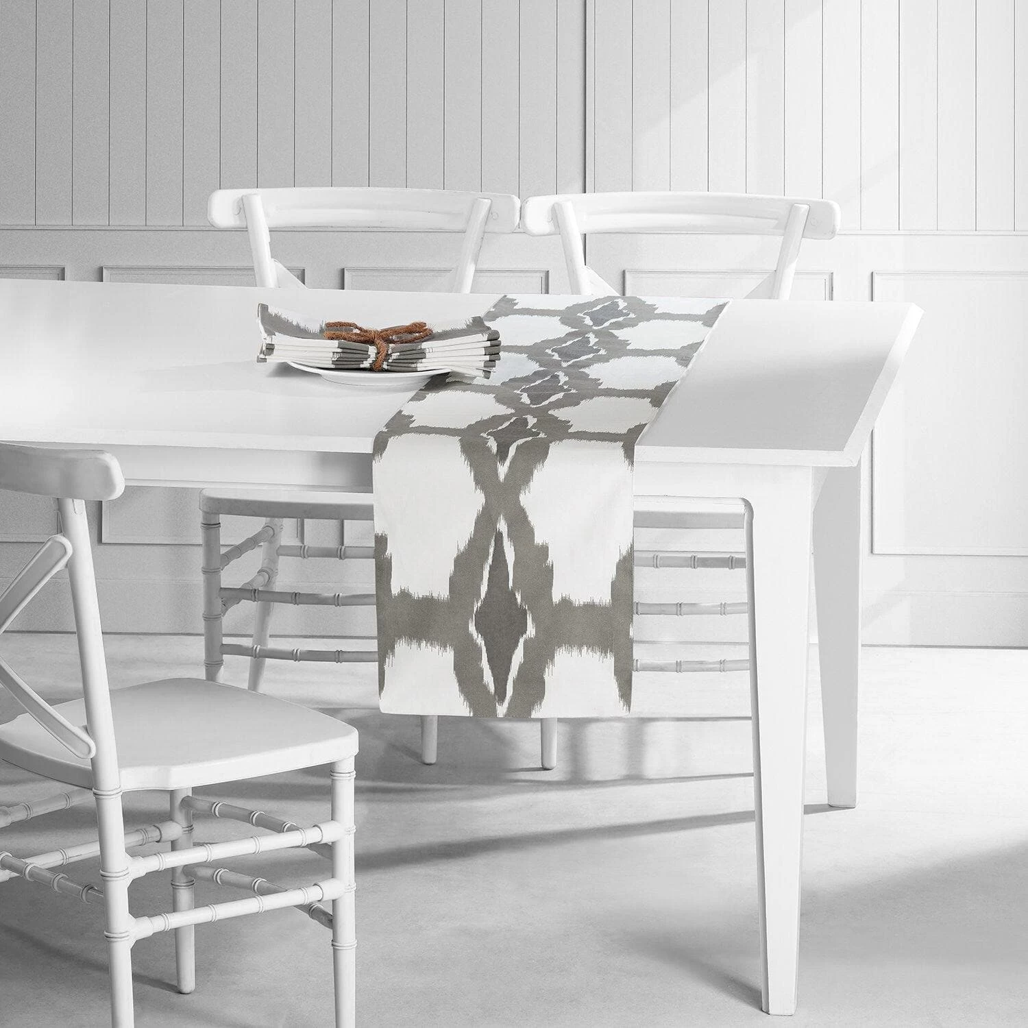 Sorong Beige Printed Cotton Table Runner & Placemats 5 Sorong Beige Printed Cotton Table Runner & Placemats - Image 3