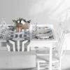 Mecca Steel Printed Cotton Table Runner & Placemats 2 Mecca Steel Printed Cotton Table Runner & Placemats -Chic Curtains Shop PRTW PMR23A ST 80421