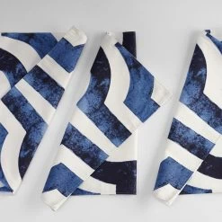 Mecca Blue Printed Cotton Table Runner & Placemats 9 Mecca Blue Printed Cotton Table Runner & Placemats -Chic Curtains Shop PRTW PMR23B ST 80422 3