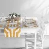 Mecca Gold Printed Cotton Table Runner & Placemats 1 Mecca Gold Printed Cotton Table Runner & Placemats -Chic Curtains Shop PRTW PMR23C ST 80423