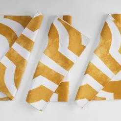 Mecca Gold Printed Cotton Table Runner & Placemats 9 Mecca Gold Printed Cotton Table Runner & Placemats -Chic Curtains Shop PRTW PMR23C ST 80423 3