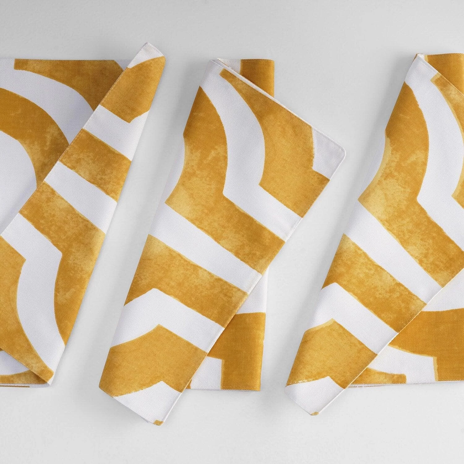 Mecca Gold Printed Cotton Table Runner & Placemats 6 Mecca Gold Printed Cotton Table Runner & Placemats - Image 4