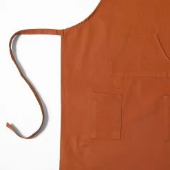 Bombay Rust Solid Cotton Apron -Chic Curtains Shop PRTW S01 AP floor break
